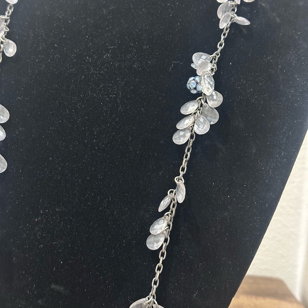 Elegant Silver rhinestone gem Necklace - Picture 4 of 4